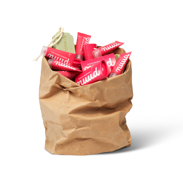 A bag full of nuud's products